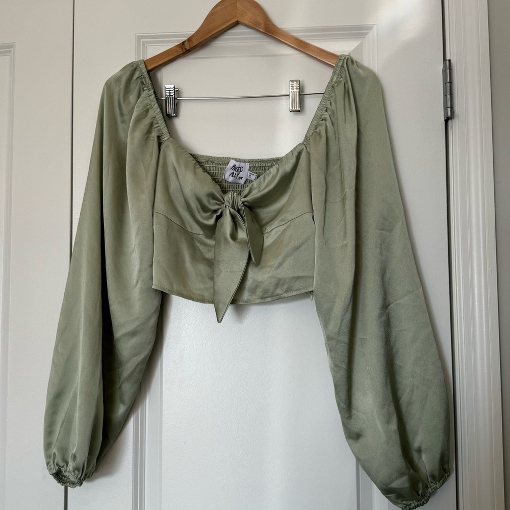 Princess Polly Green Long Sleeve Top